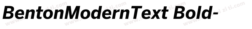 BentonModernText Bold字体转换